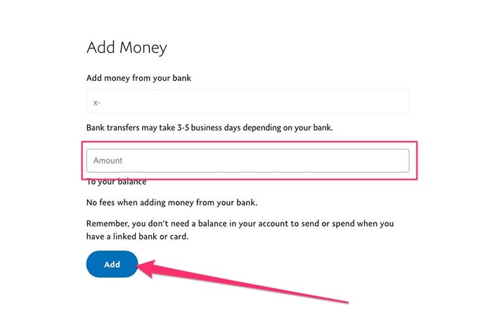 How to add money to PayPal